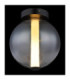 Lacy Globe Ceiling Light Matt Black Smoke Glass Shade LED 3000K-4