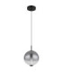 Lacy Globe Pendant Ceiling Light Matt Black Smoke Glass Shade LED 3000K-3