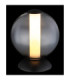 Lacy Globe Table Lamp Matt Black Smoke Glass Shade LED 3000K-4
