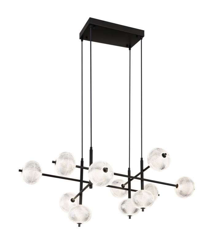 Aida Multi Arm Pendant Ceiling Light Matt Black LED 3000/6500/4500K-1