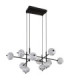 Aida Multi Arm Pendant Ceiling Light Matt Black LED 3000/6500/4500K-3