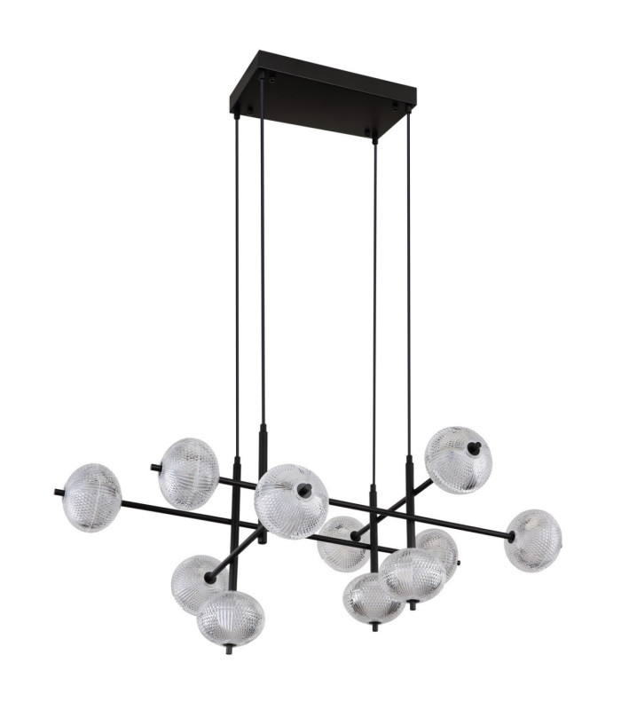 Aida Multi Arm Pendant Ceiling Light Matt Black LED 3000/6500/4500K-3
