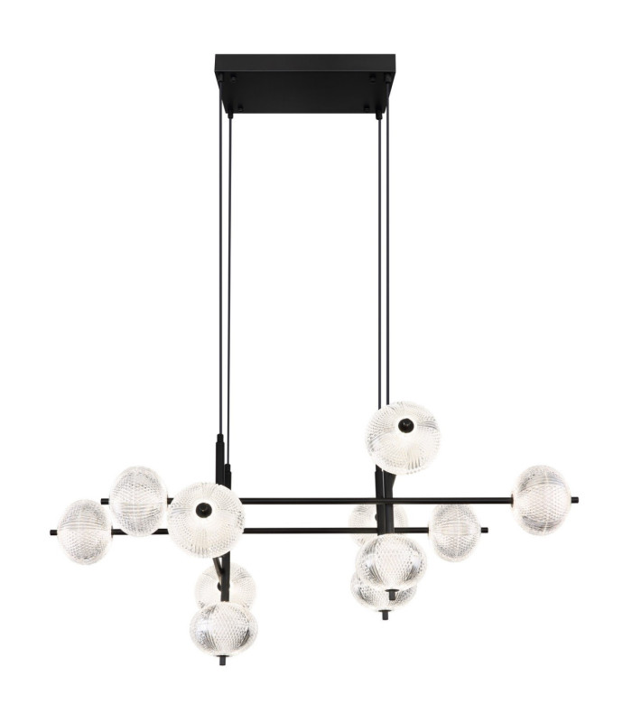 Aida Multi Arm Pendant Ceiling Light Matt Black LED 3000/6500/4500K-4