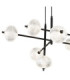 Aida Multi Arm Pendant Ceiling Light Matt Black LED 3000/6500/4500K-5