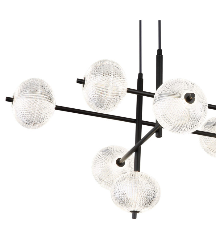 Aida Multi Arm Pendant Ceiling Light Matt Black LED 3000/6500/4500K-5
