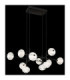 Aida Multi Arm Pendant Ceiling Light Matt Black LED 3000/6500/4500K-6