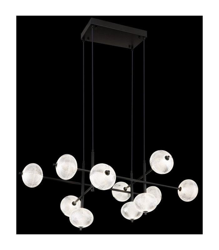 Aida Multi Arm Pendant Ceiling Light Matt Black LED 3000/6500/4500K-6