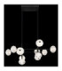 Aida Multi Arm Pendant Ceiling Light Matt Black LED 3000/6500/4500K-7