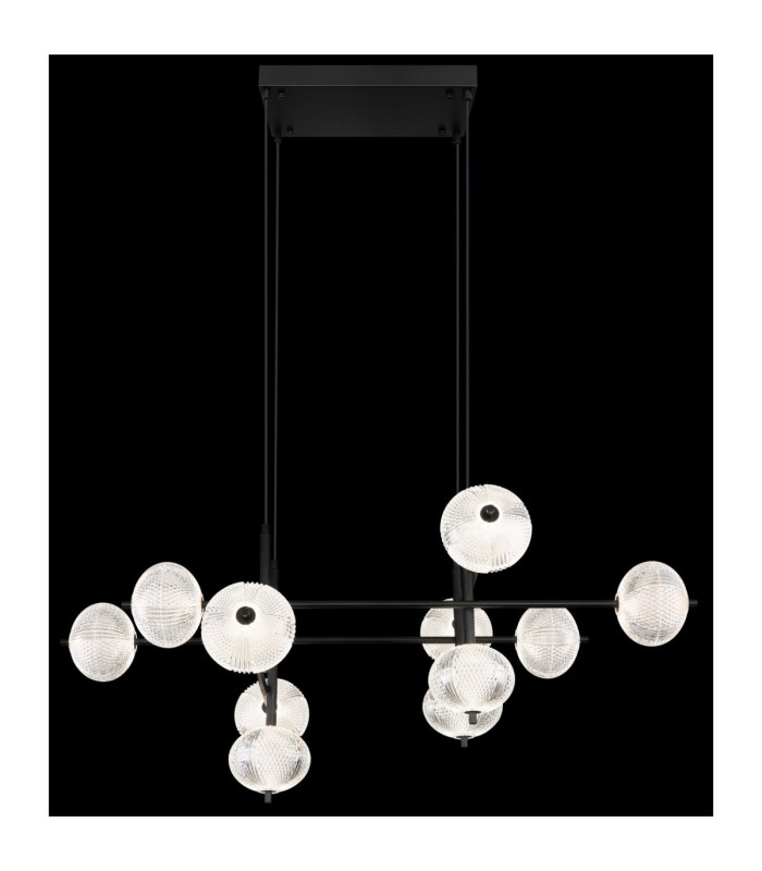 Aida Multi Arm Pendant Ceiling Light Matt Black LED 3000/6500/4500K-7