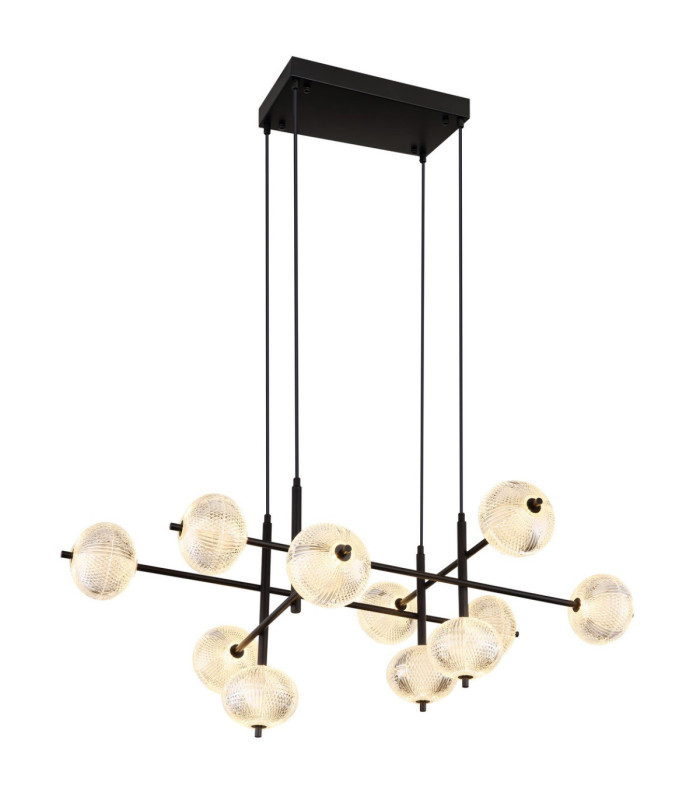 Aida Multi Arm Pendant Ceiling Light Matt Black LED 3000/6500/4500K-8