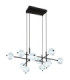 Aida Multi Arm Pendant Ceiling Light Matt Black LED 3000/6500/4500K-9