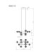 Aida Multi Arm Pendant Ceiling Light Matt Black LED 3000/6500/4500K-10