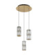 Stefanie Cluster Pendant Ceiling Light Antique Gold LED 3000K-3