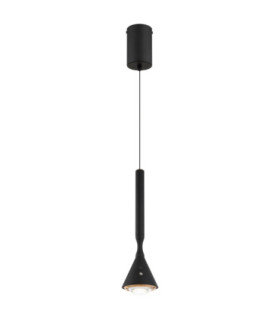 Lucinda Slim Pendant Ceiling Light Matt Black LED 2400/4000/6500K-1