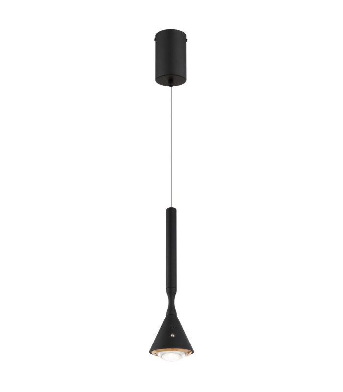 Lucinda Slim Pendant Ceiling Light Matt Black LED 2400/4000/6500K-1