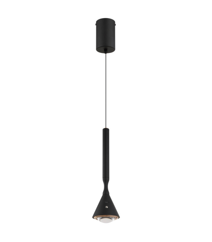 Lucinda Slim Pendant Ceiling Light Matt Black LED 2400/4000/6500K-3