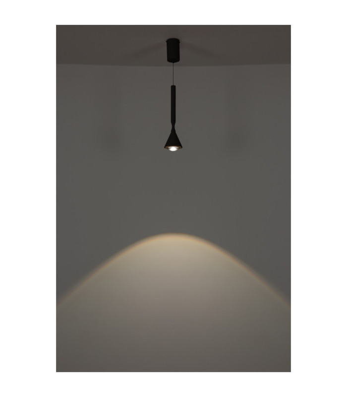 Lucinda Slim Pendant Ceiling Light Matt Black LED 2400/4000/6500K-10