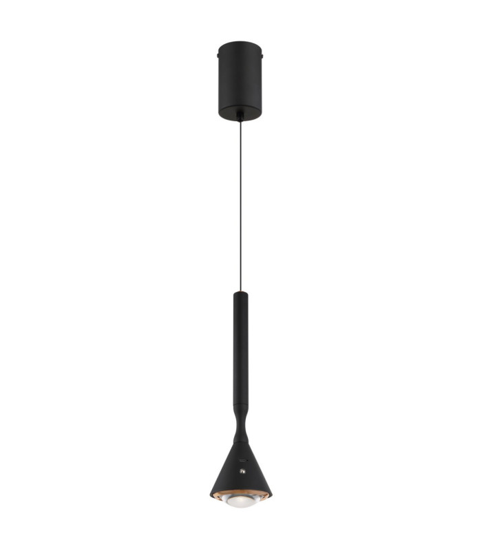 Lucinda Slim Pendant Ceiling Light Matt Black LED 2400/4000/6500K-11