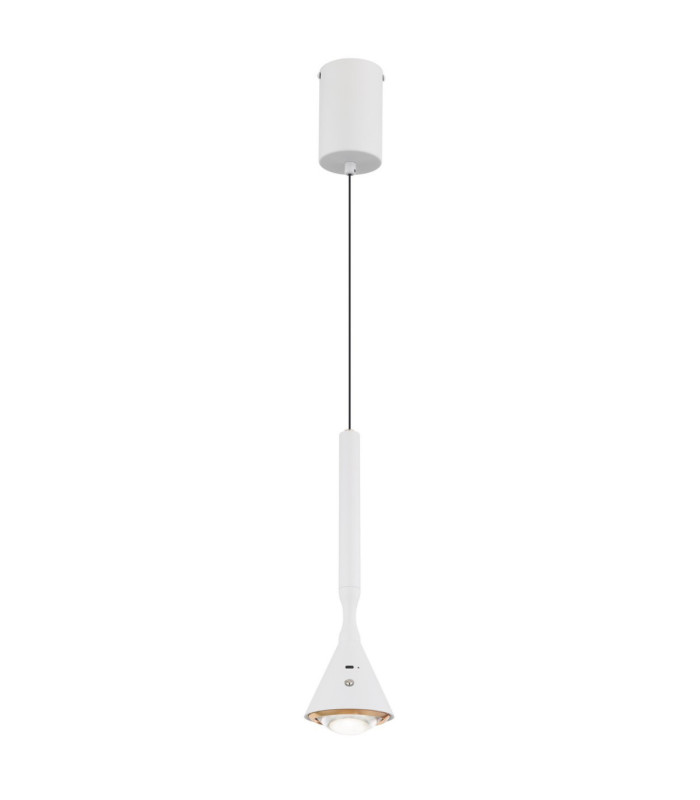 Lucinda Slim Pendant Ceiling Light Matt White LED 2700/4000/6500K-1