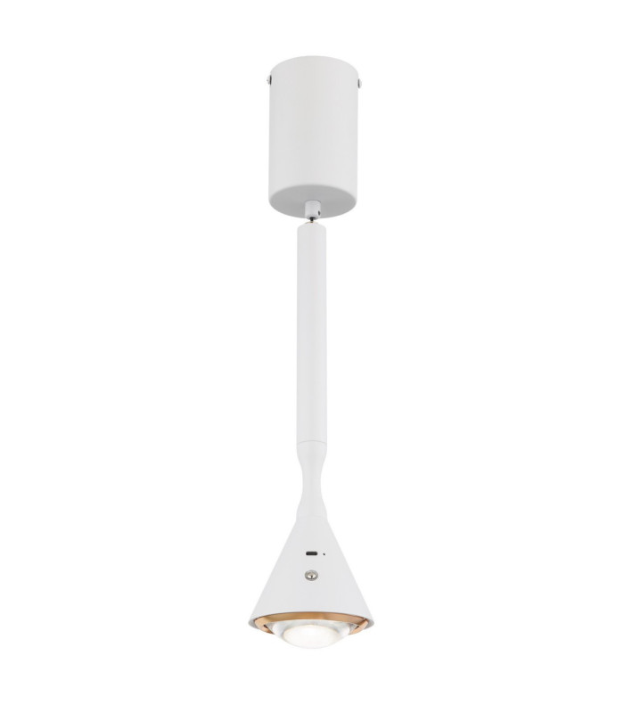 Lucinda Slim Pendant Ceiling Light Matt White LED 2700/4000/6500K-9