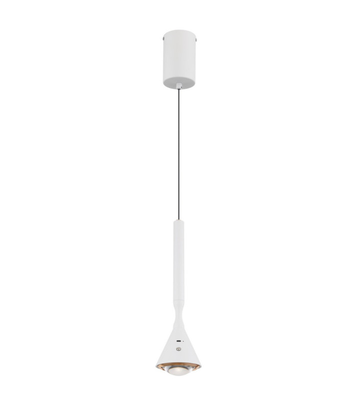 Lucinda Slim Pendant Ceiling Light Matt White LED 2700/4000/6500K-12