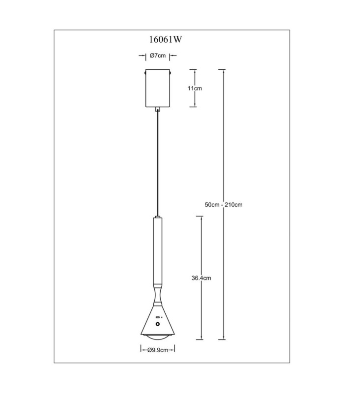 Lucinda Slim Pendant Ceiling Light Matt White LED 2700/4000/6500K-13