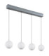 Simmons Bar Pendant Ceiling Light Matt Grey 4x LED 3000/4000/6000K-3