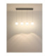 Simmons Bar Pendant Ceiling Light Matt Grey 4x LED 3000/4000/6000K-7