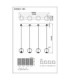 Simmons Bar Pendant Ceiling Light Matt Grey 4x LED 3000/4000/6000K-8