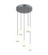 Simmons Cluster Pendant Ceiling Light Matt Grey 5x LED 3000/4000/6000K-1