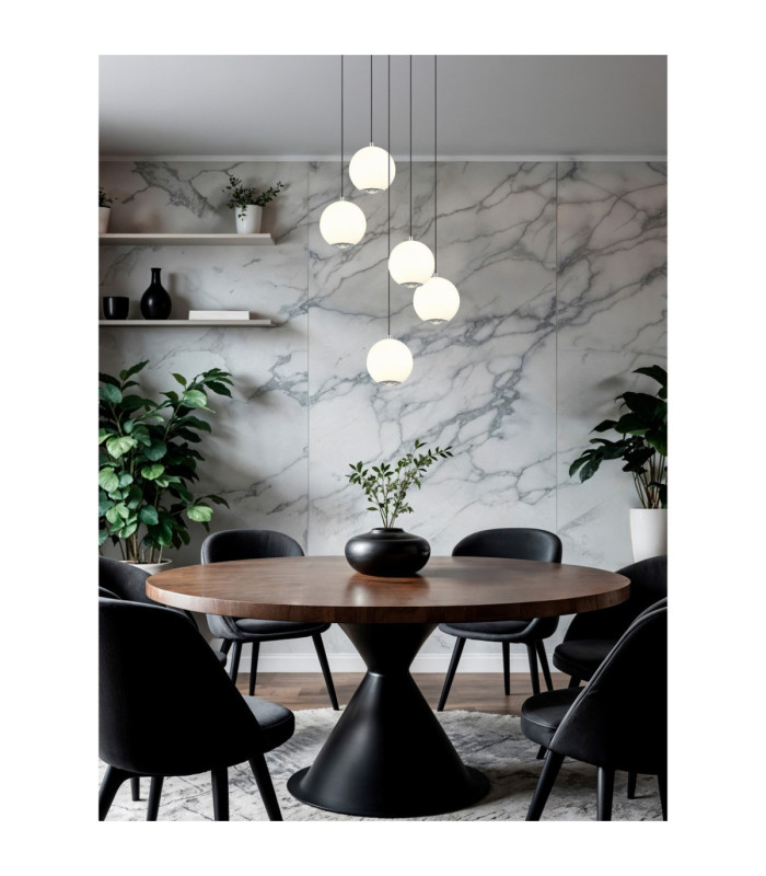Simmons Cluster Pendant Ceiling Light Matt Grey 5x LED 3000/4000/6000K-2