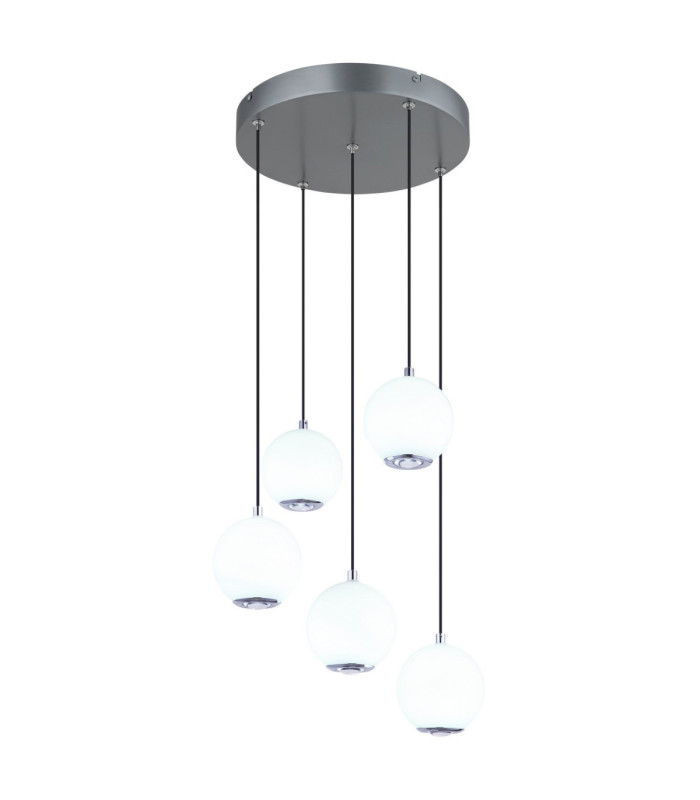 Simmons Cluster Pendant Ceiling Light Matt Grey 5x LED 3000/4000/6000K-6