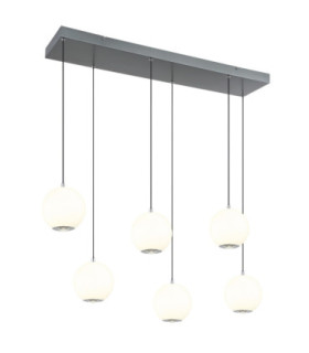 Simmons Cluster Pendant Ceiling Light Matt Grey 6x LED 3000/4000/6000K-1