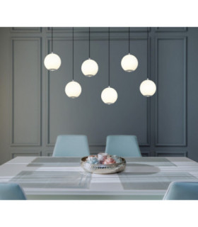 Simmons Cluster Pendant Ceiling Light Matt Grey 6x LED 3000/4000/6000K-2