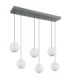 Simmons Cluster Pendant Ceiling Light Matt Grey 6x LED 3000/4000/6000K-3