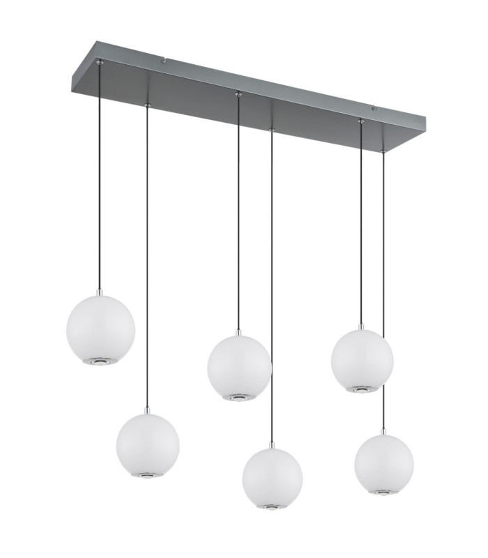 Simmons Cluster Pendant Ceiling Light Matt Grey 6x LED 3000/4000/6000K-3