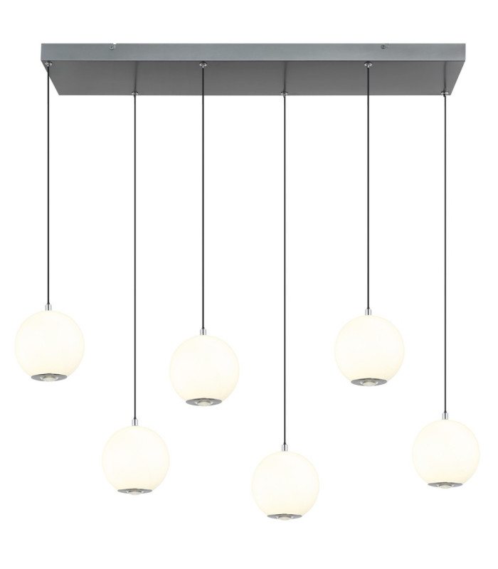 Simmons Cluster Pendant Ceiling Light Matt Grey 6x LED 3000/4000/6000K-4