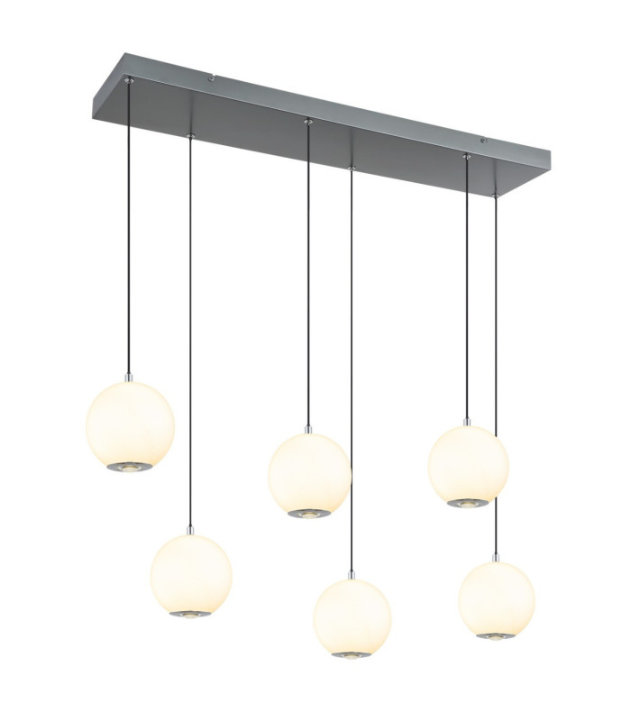 Simmons Cluster Pendant Ceiling Light Matt Grey 6x LED 3000/4000/6000K-5