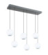 Simmons Cluster Pendant Ceiling Light Matt Grey 6x LED 3000/4000/6000K-6