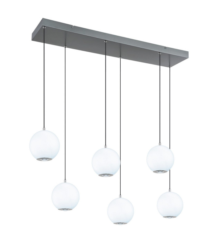 Simmons Cluster Pendant Ceiling Light Matt Grey 6x LED 3000/4000/6000K-6