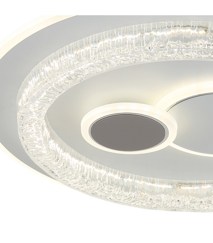 Kriswall Semi Flush Ceiling Light Matt White LED 2700/4000/6000K-4