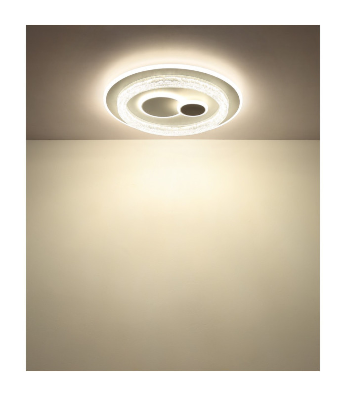 Kriswall Semi Flush Ceiling Light Matt White LED 2700/4000/6000K-7