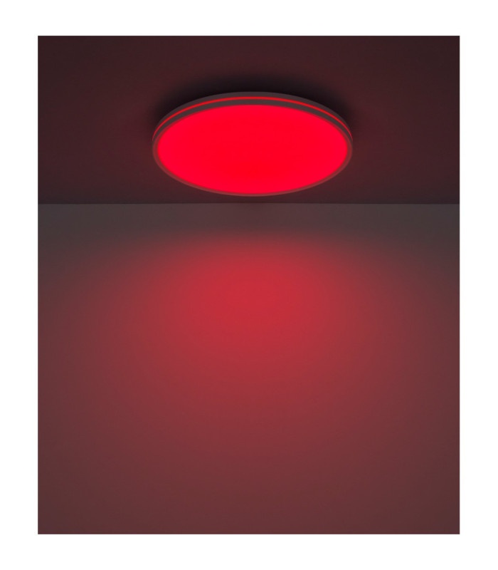Dwain Flush Ceiling Light Matt White RGB LED 3000/6500K