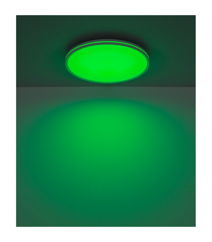 Dwain Flush Ceiling Light Matt White RGB LED 3000/6500K