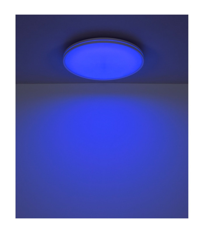 Dwain Flush Ceiling Light Matt White RGB LED 3000/6500K