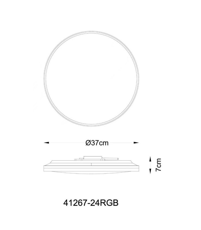 Dwain Flush Ceiling Light Matt White RGB LED 3000/6500K