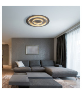 Jayden Semi Flush Ceiling Light Matt Black LED 3000/6500K-2