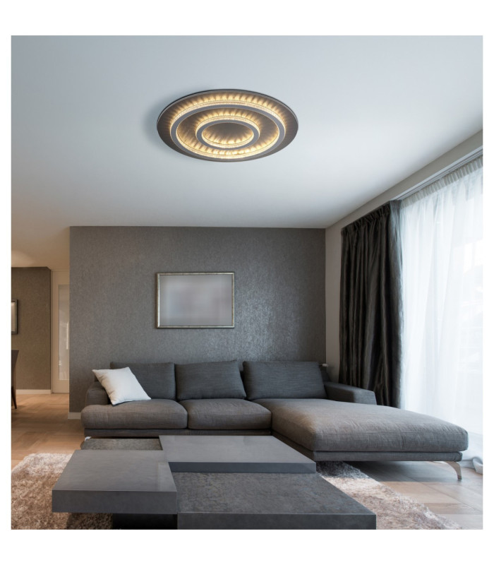 Jayden Semi Flush Ceiling Light Matt Black LED 3000/6500K-2