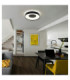 Jolliana 40cm Semi Flush Ceiling Light Matt Black LED 2700/6500K