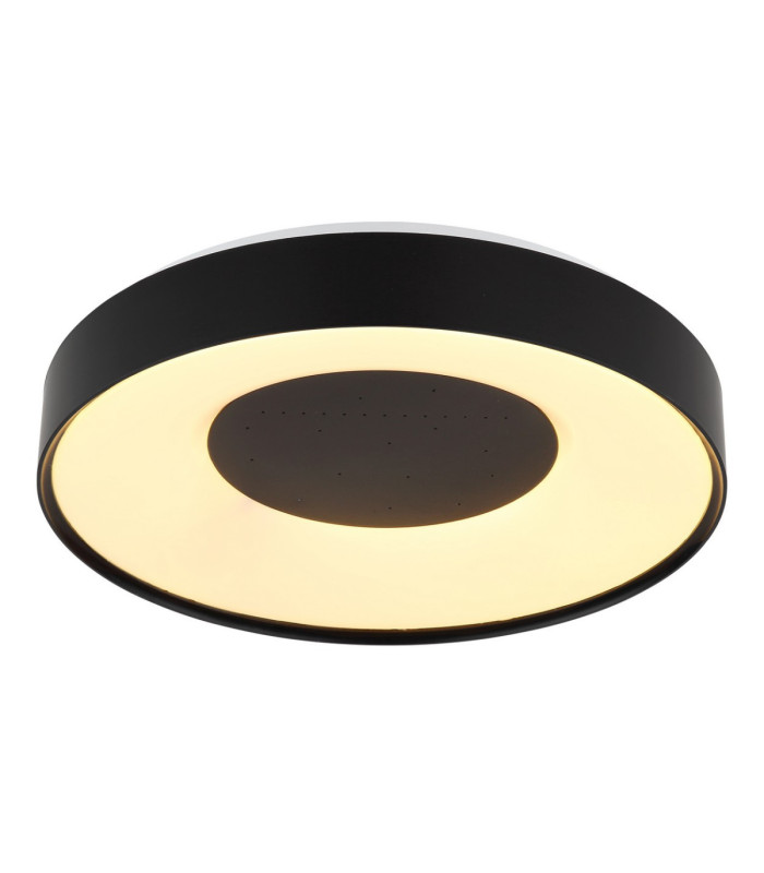 Jolliana 40cm Semi Flush Ceiling Light Matt Black LED 2700/6500K